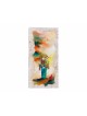 Peinture de vase de fleurs sur pierre de Jérusalem, cadeaux Tu B'Av, Juda israélien
