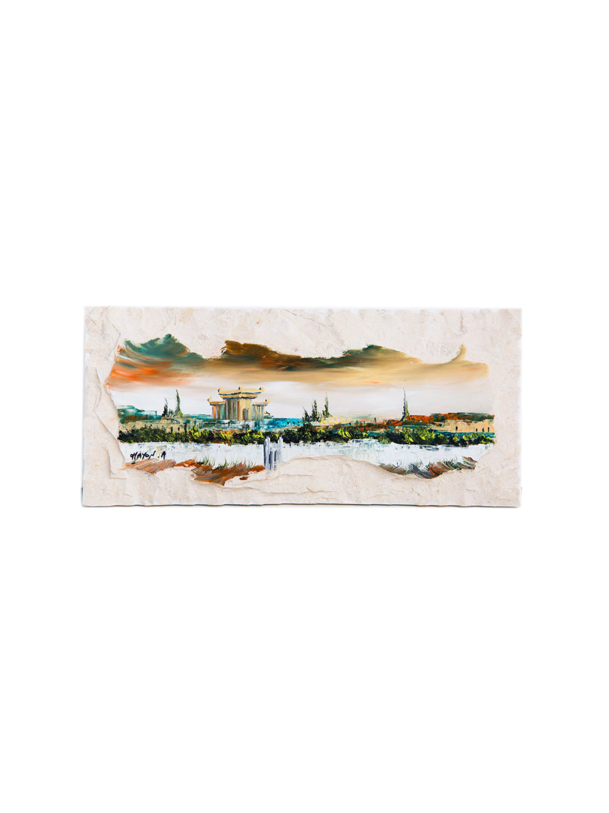 Jerusalem Temple Jerusalem Oil Painting , Tu B'Av Gifts , Israeli Juda