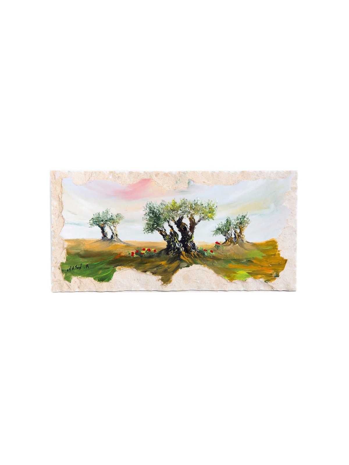 Peinture à l’huile du Mont des Oliviers de Jérusalem, Cadeaux Tu B’Av, Judaï israélien