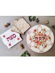 Belle céramique de plaque de Seder de cercle, cadeaux de Pâque, Judaï israélien