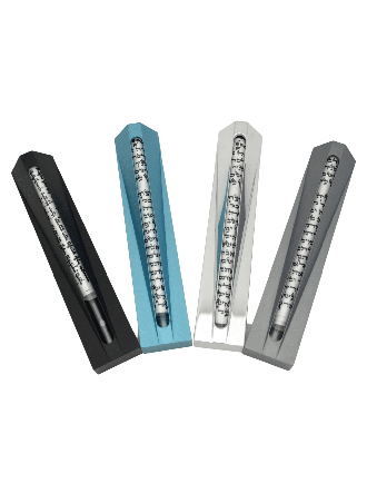 Large Aluminum Colorful Mezuzah Case with Glass Tu , Large Mezuzahs ,