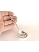 Custom Sterling Silver Hammered Rose Spoon , Birth &amp; Brit Mila , I