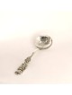 Cuillère rose martelée en argent sterling personnalisée, naissance et Brit Mila, I