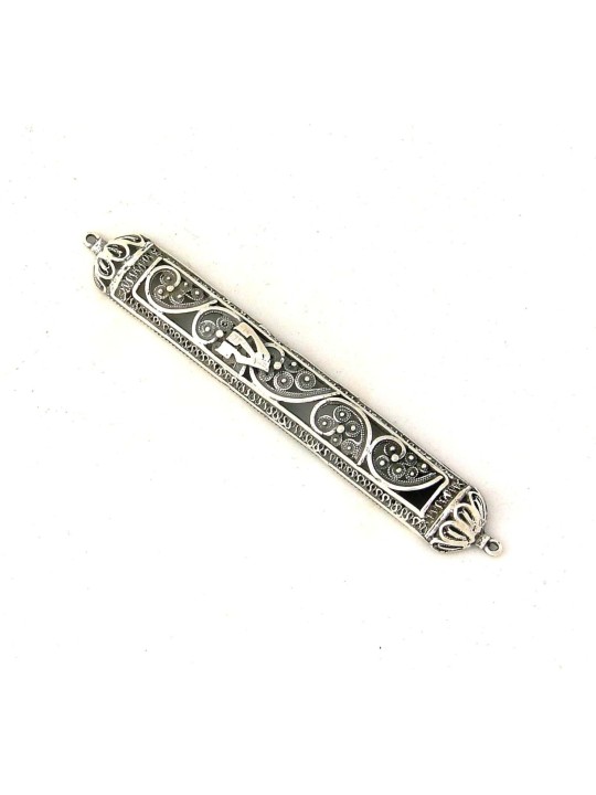 Beau et spécial petit étui Mezuzah en argent, cadeaux Tu B'Av, Isra