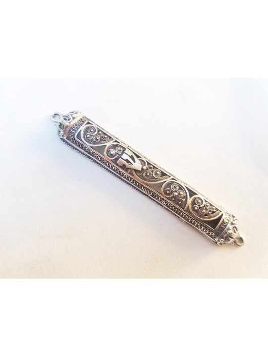 Beau et spécial petit étui Mezuzah en argent, cadeaux Tu B'Av, Isra