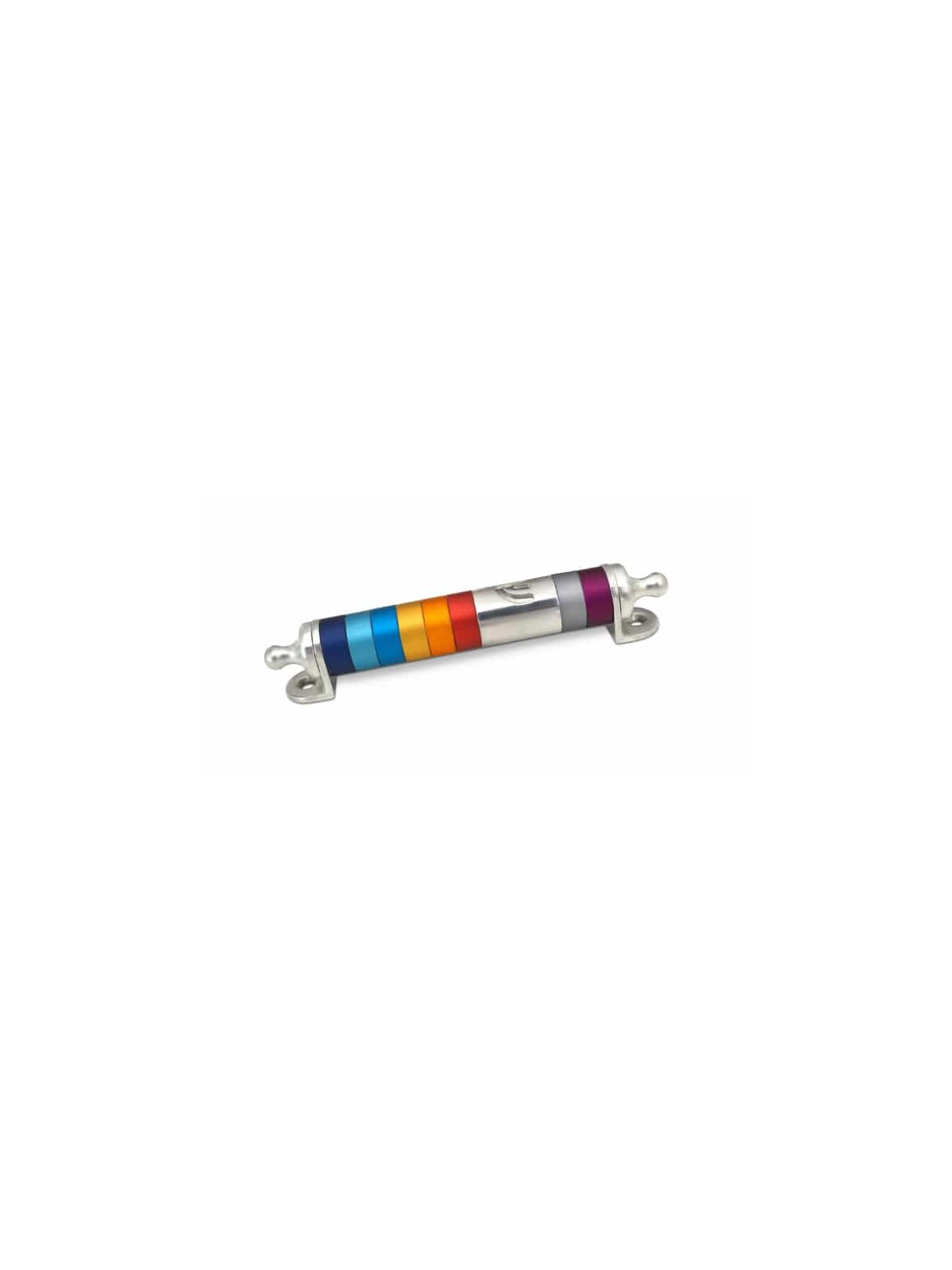 Caisse ronde colorée de Mezuzah en aluminium, caisses Avi Nadav Mezuzah