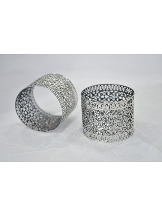 Porte-anneaux de serviette en argent avec filigrane, cadeaux de Pâque, Ju israélien