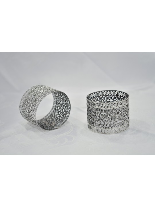 Porte-anneaux de serviette en argent avec filigrane, cadeaux de Pâque, Ju israélien