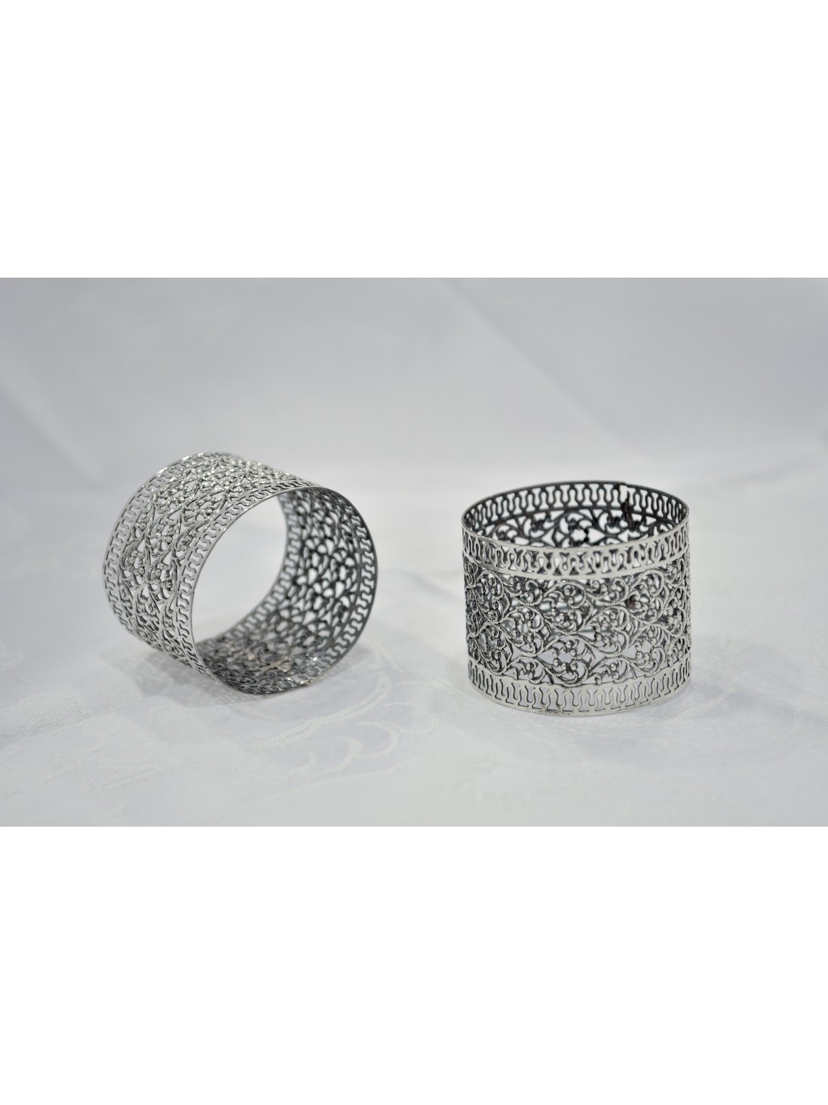 Porte-anneaux de serviette en argent avec filigrane, cadeaux de Pâque, Ju israélien