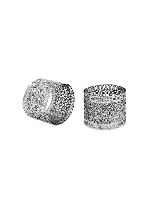 Porte-anneaux de serviette en argent avec filigrane, cadeaux de Pâque, Ju israélien