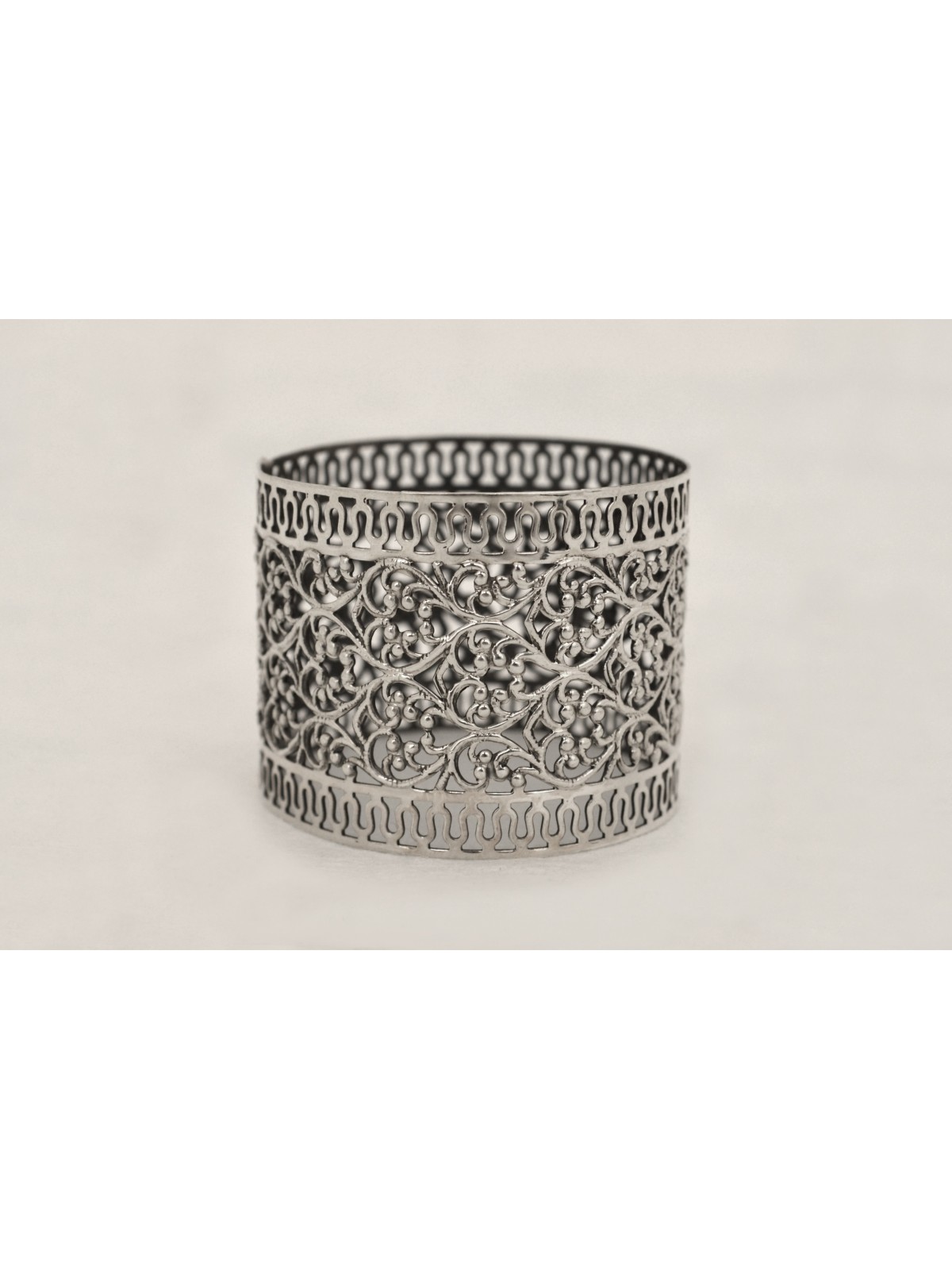 Silver Napkin Rings Holder with Filigree , Passover Gifts , Israeli Ju