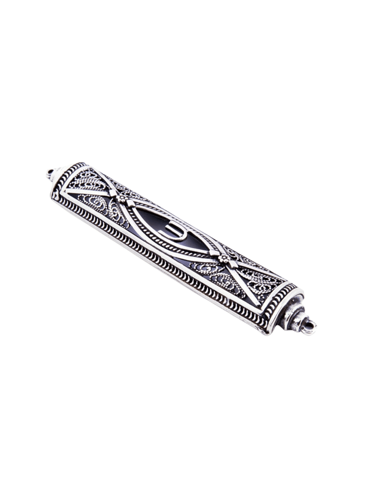 Mezuzah en argent élégante et élégante inspirée de la nature, cadeaux Tu B'Av, I