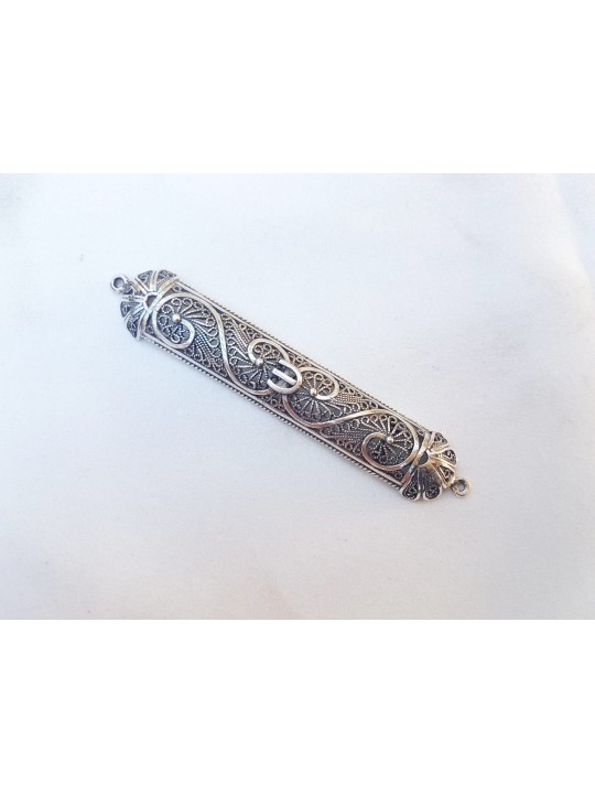 Étui décoratif Mezuzah avec ornements complexes, cadeaux Tu B'Av, israélien