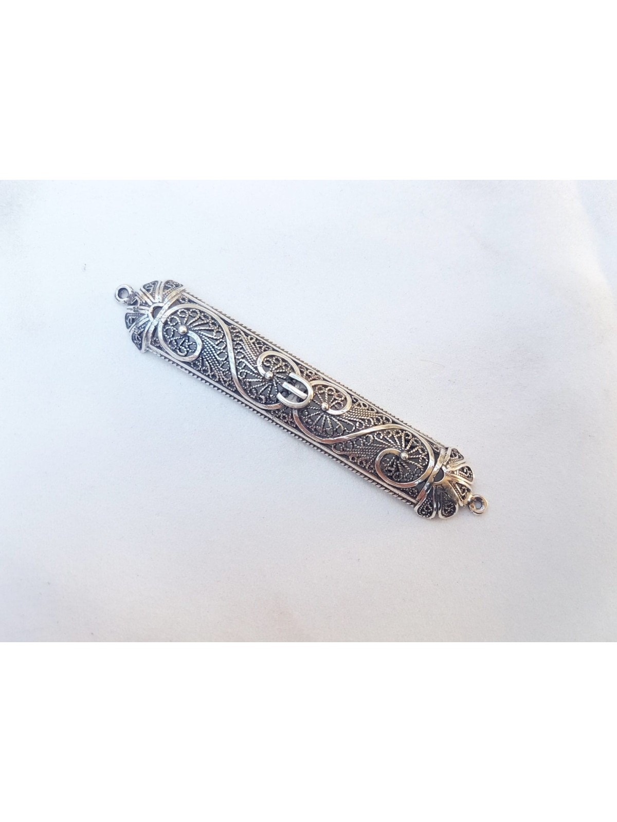 Étui décoratif Mezuzah avec ornements complexes, cadeaux Tu B'Av, israélien