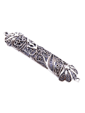 Étui Mezuzah décoré unique et spécial, cadeaux Tu B'Av, Ju israélien