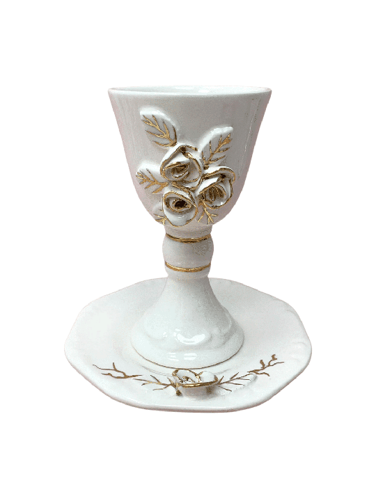 Ensemble moderne de tasses et d'assiettes de Kiddouch, cadeaux de Pâque, Judaica israélien