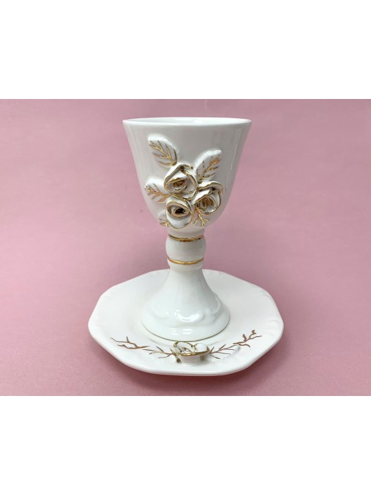 Ensemble moderne de tasses et d'assiettes de Kiddouch, cadeaux de Pâque, Judaica israélien