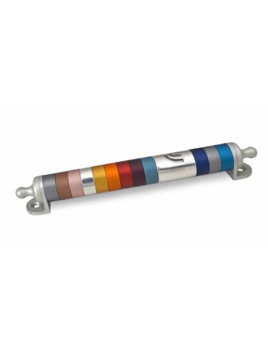 Mezouza en aluminium anodisé multicolore, grandes mezouza, Jud israélien