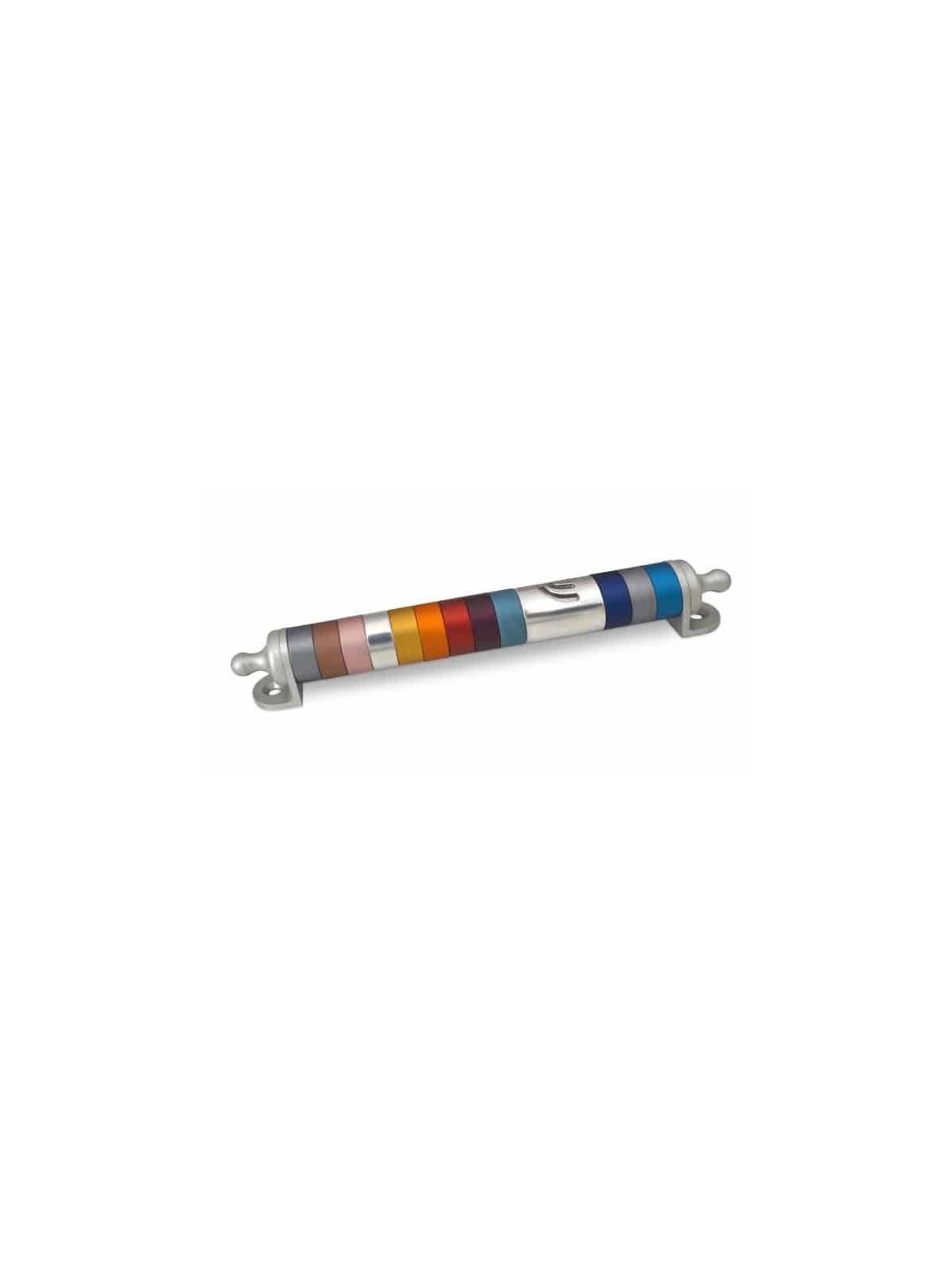 Multi Colored Anodized Aluminum Mezuzah , Large Mezuzahs , Israeli Jud