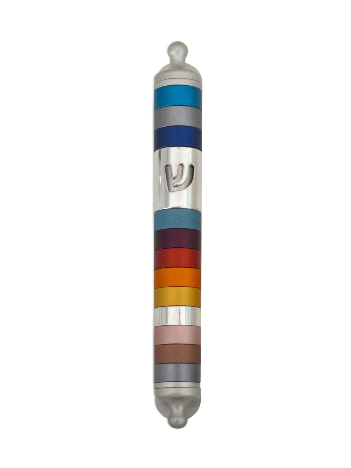 Mezouza en aluminium anodisé multicolore, grandes mezouza, Jud israélien