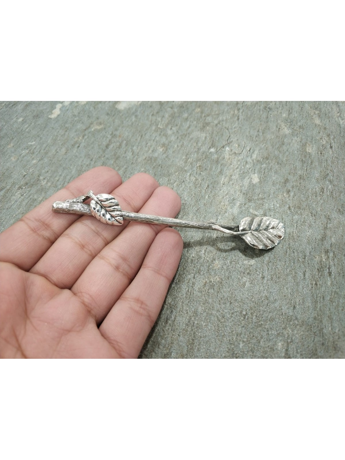 Cuillère feuille d'argent sterling personnalisée, naissance et Brit Mila, Isra