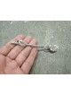 Cuillère feuille d'argent sterling personnalisée, naissance et Brit Mila, Isra