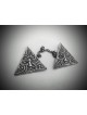 Yemenite Filigree Triangle Menorah Silver Tallit C , Passover Gifts ,