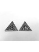 Triangle en filigrane yéménite Menorah Argent Tallit C , Cadeaux de Pâque ,
