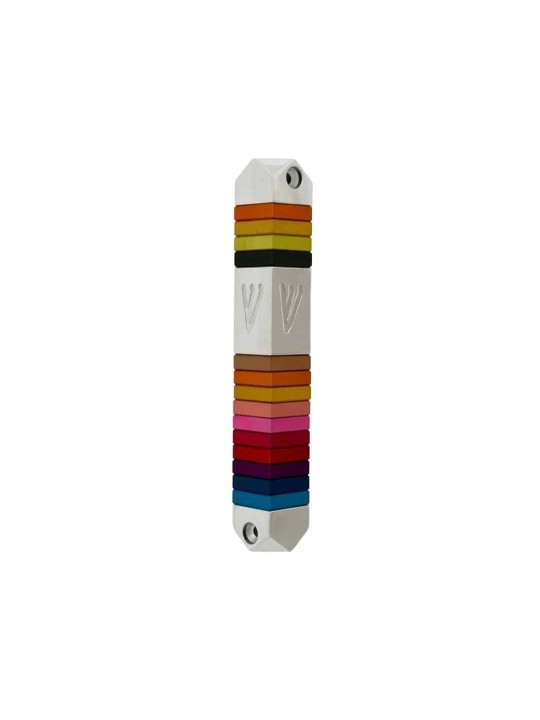 Aluminum Colorful & Stylish Triangle Mezuzah Case , Large Mezuzahs , I