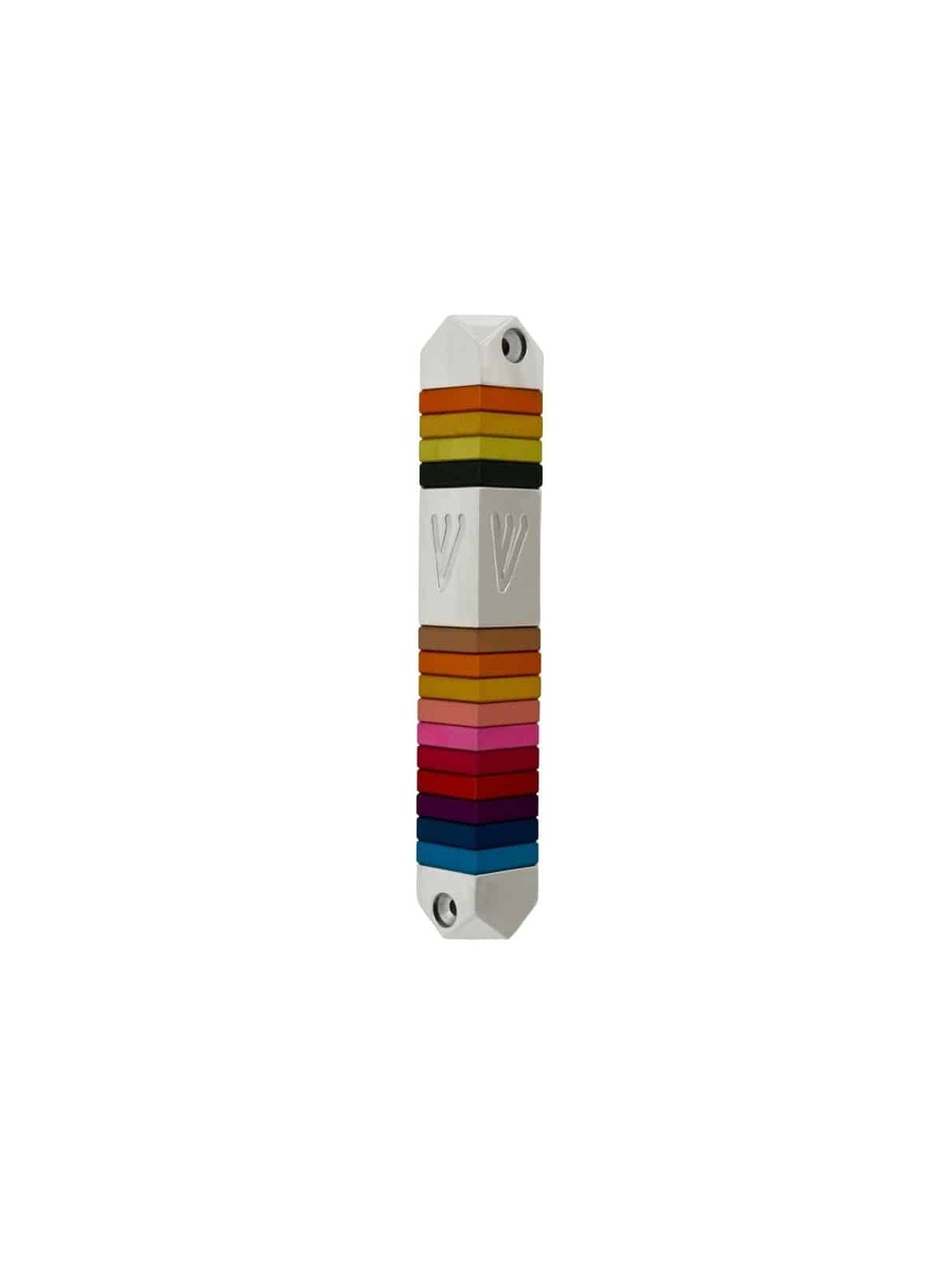 Étui à mezouza triangulaire coloré et élégant en aluminium, grandes mezouzas, I