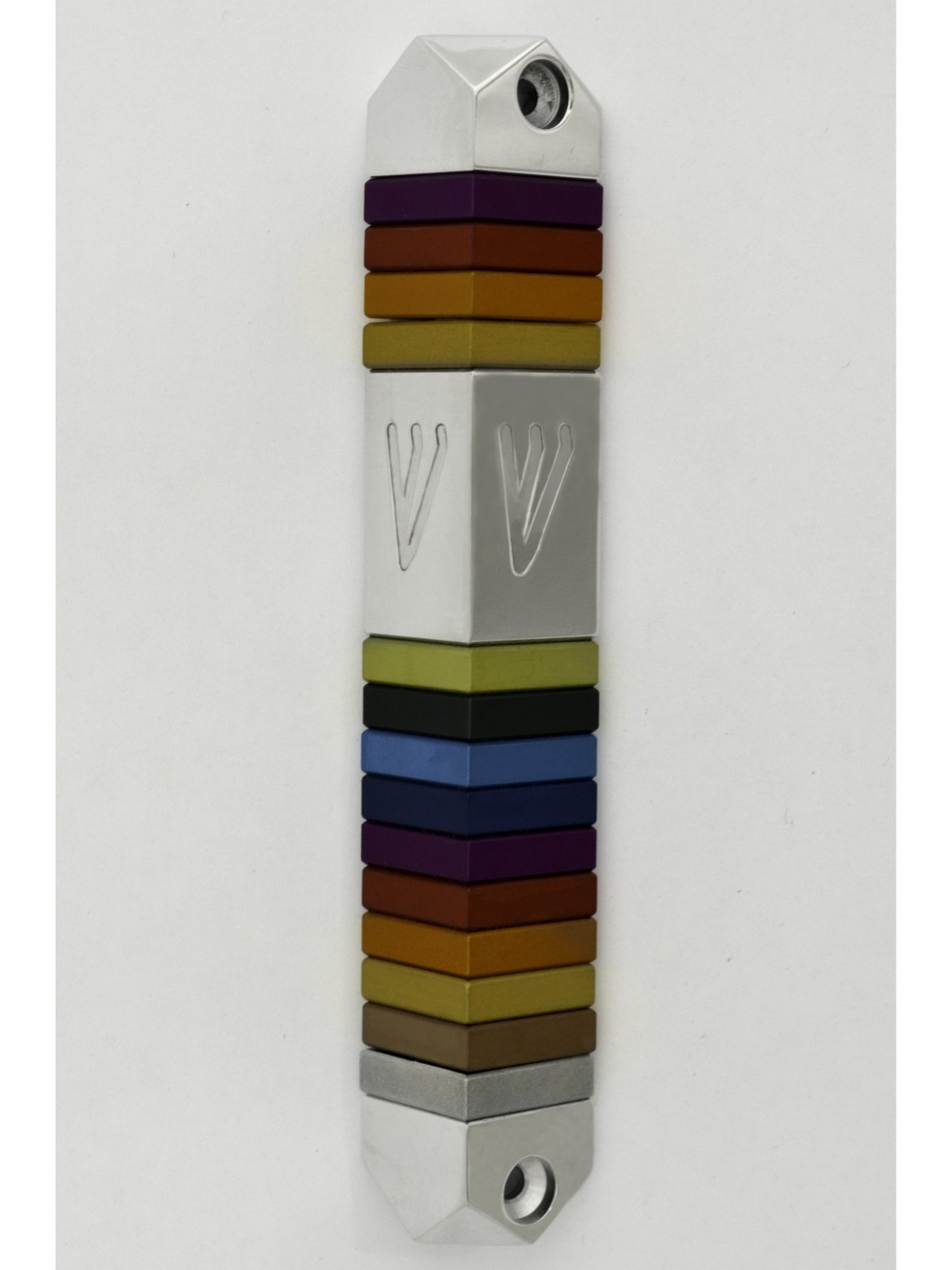 Étui à mezouza triangulaire coloré et élégant en aluminium, grandes mezouzas, I
