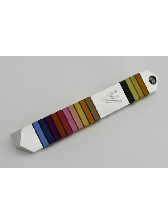Aluminum Colorful & Stylish Triangle Mezuzah Case , Large Mezuzahs , I