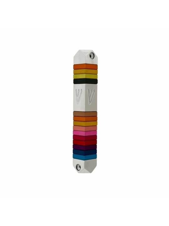 Aluminum Colorful & Stylish Triangle Mezuzah Case , Large Mezuzahs , I
