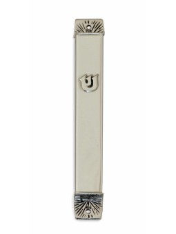 Étui Mezouza de forme rectangulaire en argent classique, pour rouleaux de 7 cm, Isr