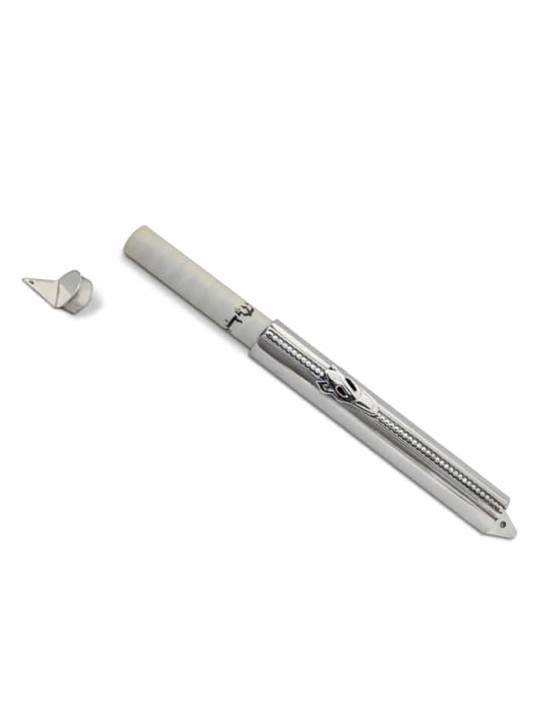 Étui Mezuzah classique en argent fait à la main, pour rouleaux de 7 cm, Judai israélien