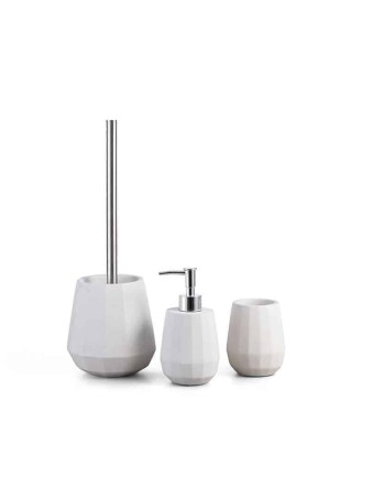 Modern White Concrete Bathroom Set , Tu B'Av Gifts , Israeli Judaica
