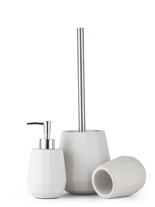Ensemble de salle de bains moderne en béton blanc, cadeaux Tu B'Av, Judaica israélien