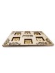 Assiette de Pessa'h rectangulaire en bois avec Orna creux royal, cadeaux de Pâque,