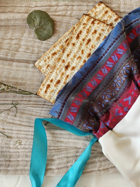 Sac Afikoman brodé en velours à main unique avec F , cadeaux de Pâque ,