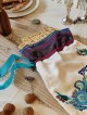 Sac Afikoman brodé en velours à main unique avec F , cadeaux de Pâque ,
