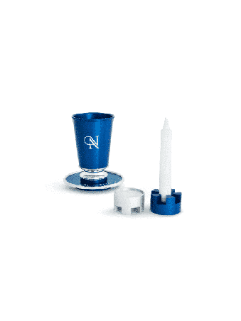 Aluminum Personalized Kiddush Set , Modern Kiddush Cups , Israeli Juda