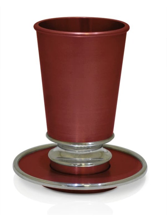 Coupe de Kiddouche de gravure en aluminium anodisé, tasses de Kiddouche modernes, Israël
