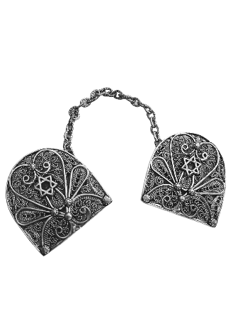 Étoile de David Filigree Design Tallit Clips de Si , Cadeaux de Pâque ,