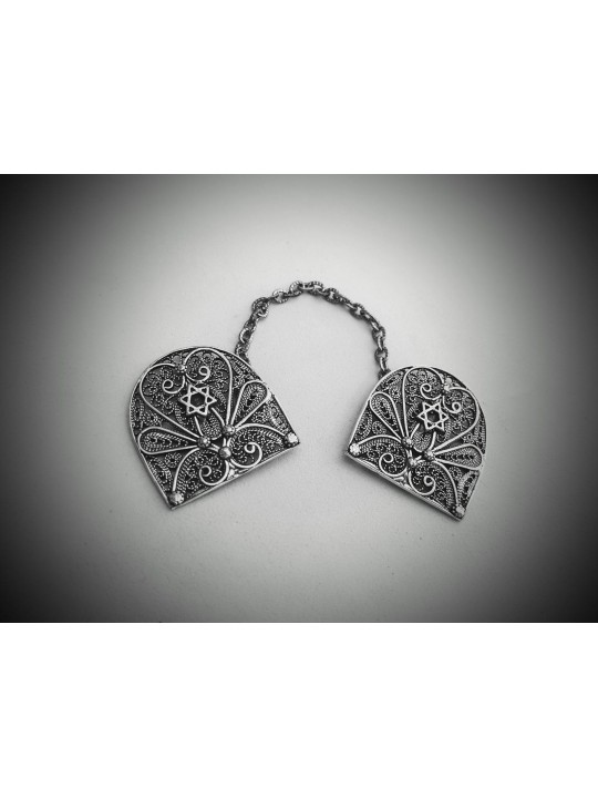 Étoile de David Filigree Design Tallit Clips de Si , Cadeaux de Pâque ,