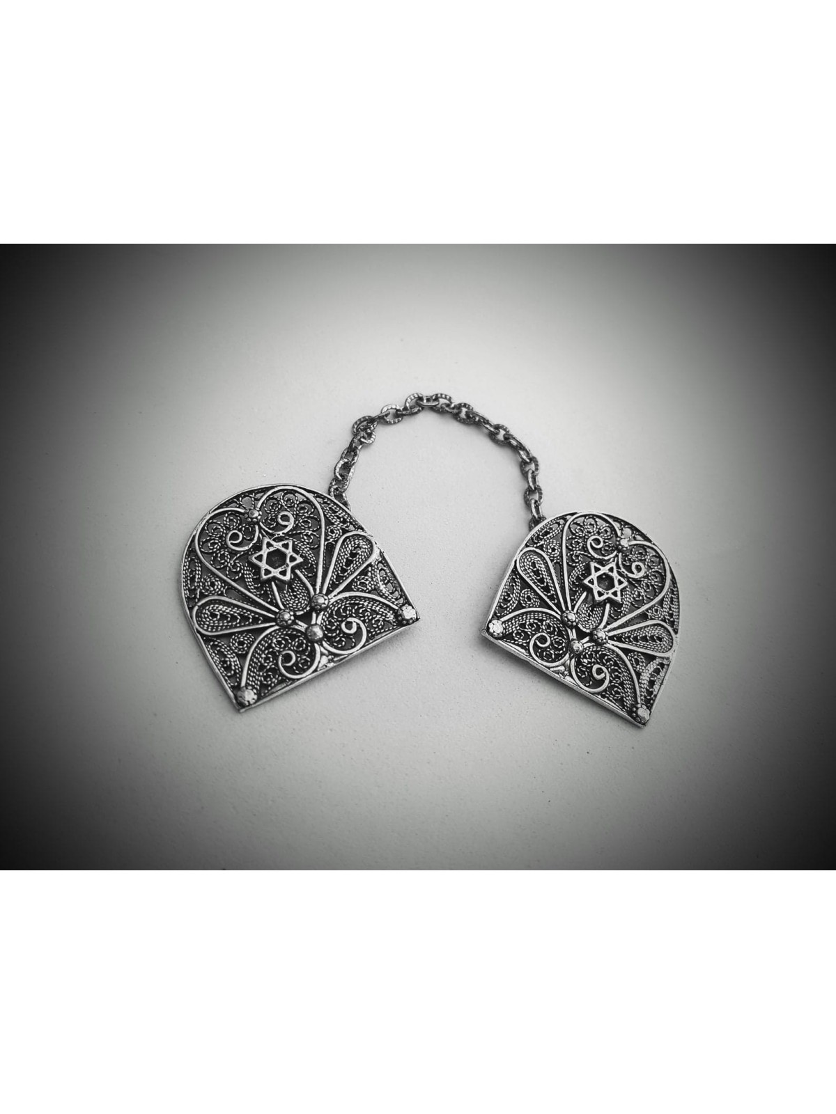 Étoile de David Filigree Design Tallit Clips de Si , Cadeaux de Pâque ,