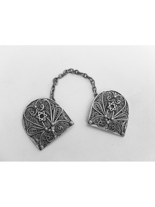 Étoile de David Filigree Design Tallit Clips de Si , Cadeaux de Pâque ,