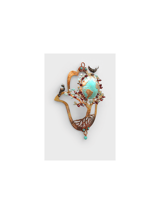 Incroyable Hamsa creuse 3D avec l'arbre de vie, cadeaux de mariage juif,