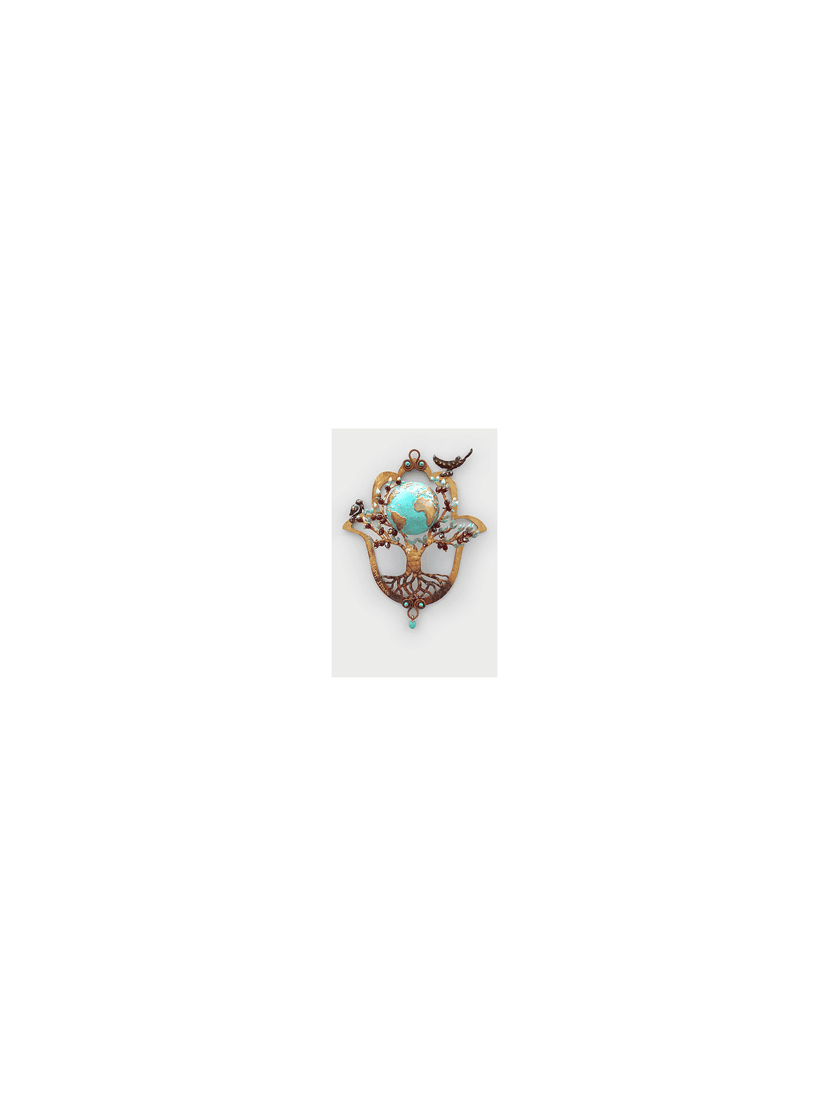 Incroyable Hamsa creuse 3D avec l'arbre de vie, cadeaux de mariage juif,