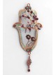 Belle Hamsa florale détaillée avec arbre et oiseaux, gif de mariage juif