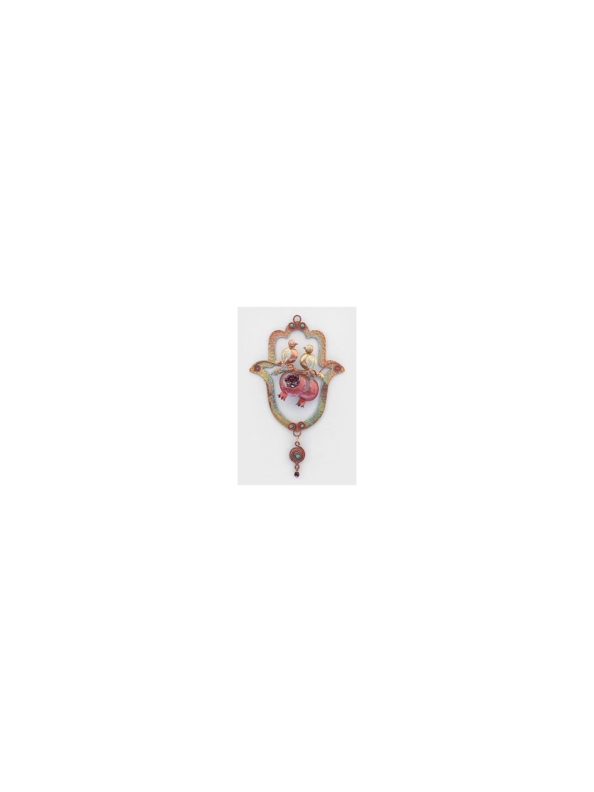 Hamsa romantique délicate avec de petits oiseaux doux et un cadeau de mariage juif
